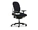 Steelcase Leap Office Chair - Seven Points of Adjustability - Ergonomic Back Support Chair - Lumbar Support - 4D Adjustable Arms - Black Frame - Buzz2 Black Fabric