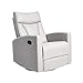 JC Home Chair Theater Glider, 360 Degree Swivel, Push-Back Reclining, Single Sofa, Grey