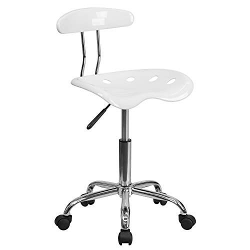 LF-214-WHITE-GG White and Computer Task Chair