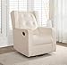 Naomi Home Relieve Muscle Aches with Nursery Glider, Upholstered Rocker Recliner Rocking Breastfeeding Maternity Chair with 360° Swivel, Soft Cushions for Nursing and Bonding, Reclining Chair - Cream