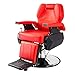 Mefeir Reclining Barber Chair All Purpose for Hair Stylist Tattoo, Heavy Duty Styling Chair with 360 Degree Swivel Hydraulic Pump, Beauty Salon Spa Shampoo Equipment Red