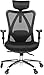 Ergonomic Office Chair - Adjustable High-Back Desk Chair with Lumbar Support, Rollerblade Wheels, Breathable Mesh, Thick Seat Cushion, Headrest Armrests - Reclining Executive Computer Home Office