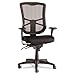 Alera ALEEL41ME10B 17.2 in. to 20.6 in. Seat Height Elusion Series Mesh High-Back Multifunction Chair Supports Up to 275 lbs. - Black