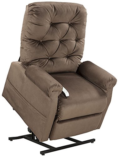 ProLounger Lya Cream Renu Leather Power Recline and Lift Wall Hugger Chair