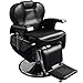 Carambola All Purpose Salon Chair Heavy Duty Black Barber Chairs, Hydraulic Adjustable Height 360 Swivel Hair Styling Chair Reclining Hair Salon Chair with Super Large Pump (Black)