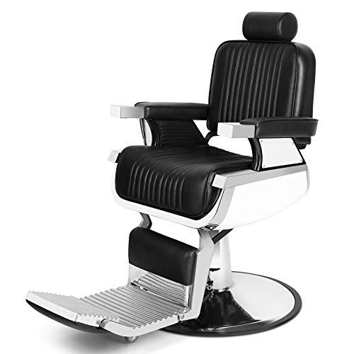 Artist Hand Heavy Duty Hydraulic Recline Barber Chair Salon Chair Barber Chairs for Hair Stylist Tattoo Chair Barber Salon Equipment (Black)
