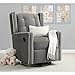 Baby Relax Modern Mikayla Swivel Glider Recliner Chair, Gray Microfiber