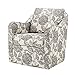 Madison Park Brianne Swivel Chair - Solid Wood, Plywood, Metal Base Accent Armchair Modern Classic Style Family Room Sofa Furniture, Multi