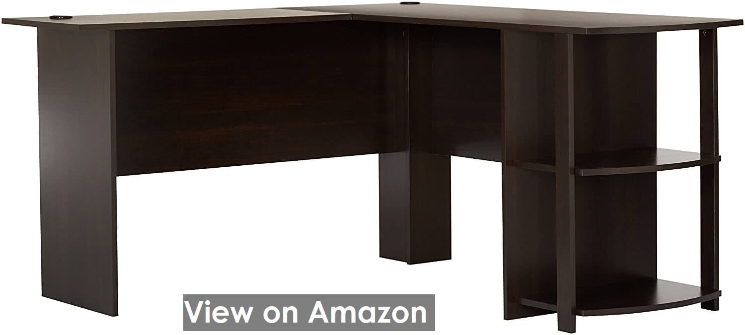 Ameriwood Home Dakota L-Shaped Desk with Bookshelves